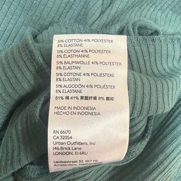 Urban Outfitters Green Ribbed Long Sleeve Top - Picture 6 of 6
